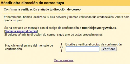 Verificación de correo