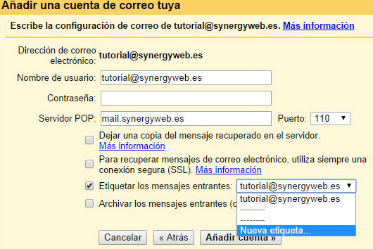 gmail cuenta nueva empresa