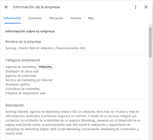 dar a conocer tu negocio local información de la empresa
